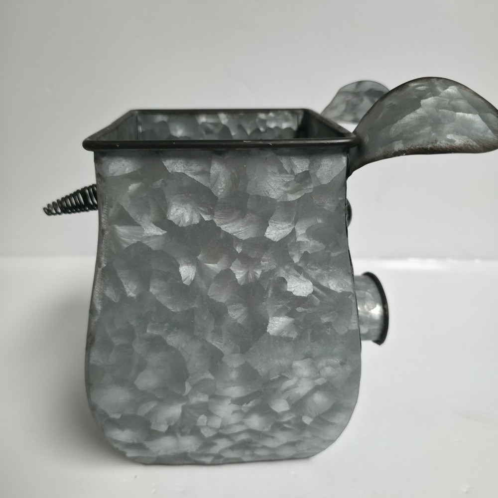Sagebrook Home Galvanized Tin Pig Planter Country Farmhouse Metal Flower Pot - Picture 5 of 10